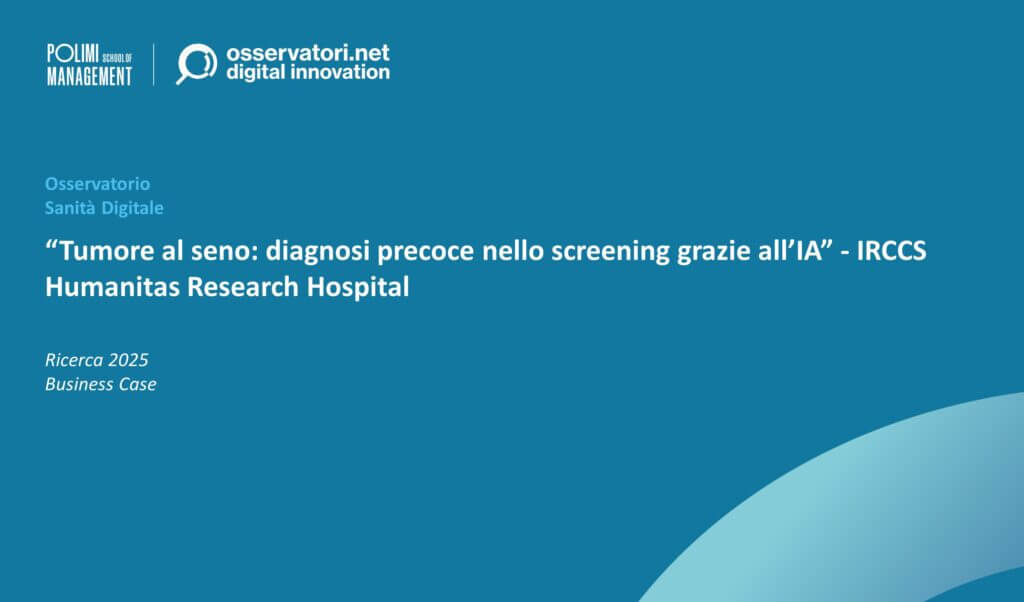 “Tumore al seno: diagnosi precoce nello screening grazie all’IA” - IRCCS Humanitas Research Hospital