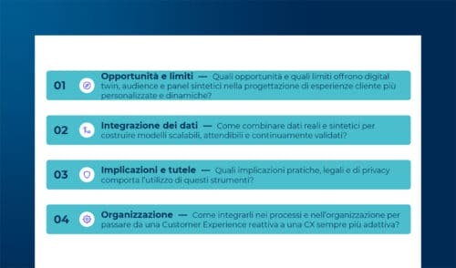 Simulazione e predizione del comportamento cliente: verso una CX sempre più mirata e adattiva
