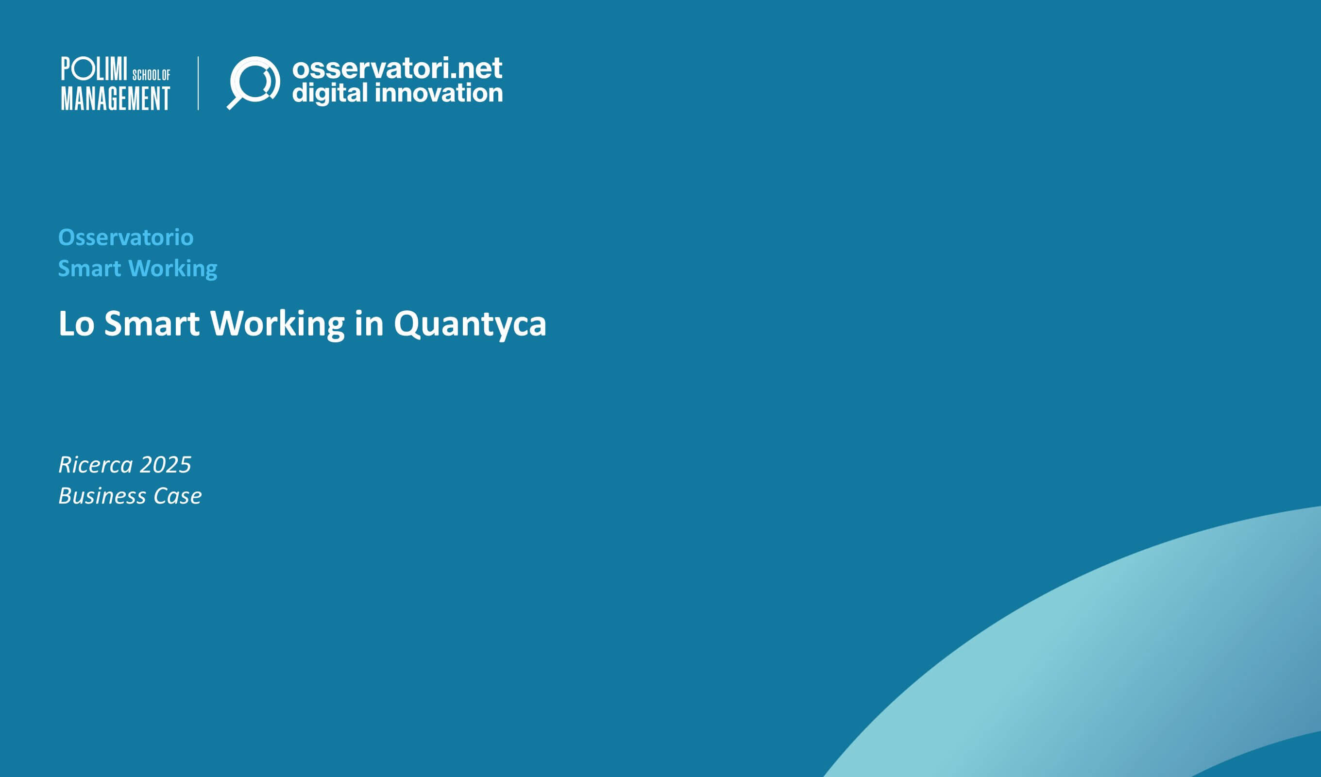 Lo Smart Working in Quantyca - Osservatori Digital Innovation del ...