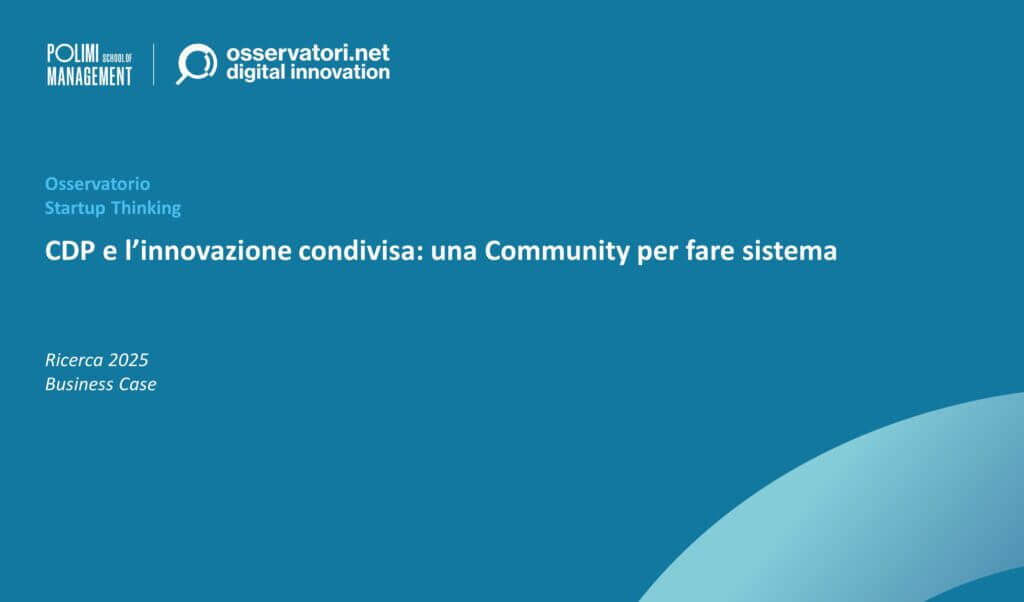 CDP e l’innovazione condivisa: una Community per fare sistema