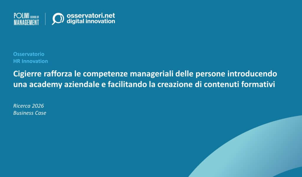 Cigierre rafforza le competenze manageriali delle persone introducendo una academy aziendale e facilitando la creazione di contenuti formativi