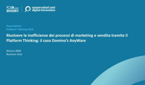 Risolvere le inefficienze dei processi di marketing e vendita tramite il Platform Thinking: il caso Domino’s AnyWare